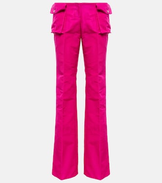 Pantaloni cargo a vita bassa in raso | LaQuan Smith