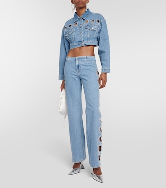 Veste raccourcie Babe en jean à ornements | 7 For All Mankind