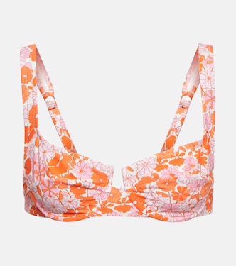 Brigitte printed bikini top | Reina Olga