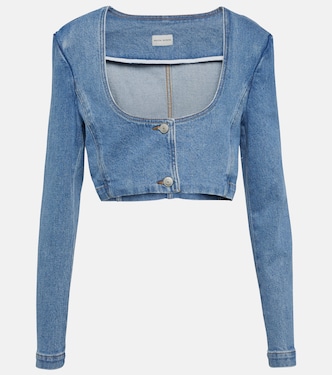 Cropped-Top aus Denim | Magda Butrym