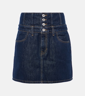 Minifalda Corset de denim de tiro alto | Re/Done