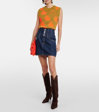 Minifalda Corset de denim de tiro alto | Re/Done