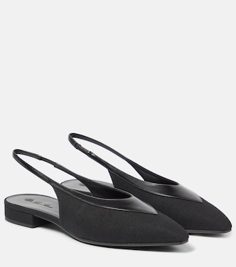 Rebecca leather-trimmed slingback flats | Loro Piana