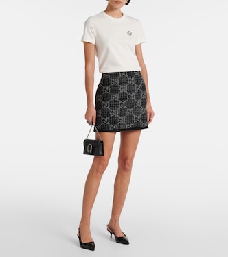 Camiseta de jersey de algodón adornada | Gucci