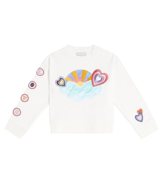 Sudadera de jersey de algodón con apliques | Stella McCartney Kids
