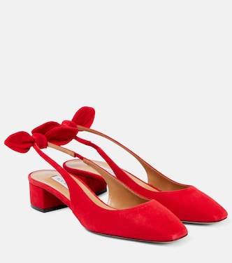Pumps slingback Very Bow in suede | Aquazzura