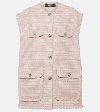 Gilet oversized in tweed | Versace