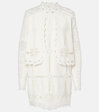 Vestido corto Praline de algodón bordado | Isabel Marant