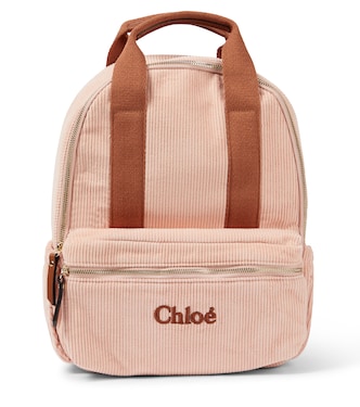 Rucksack aus Cord mit Leder | Chloé Kids