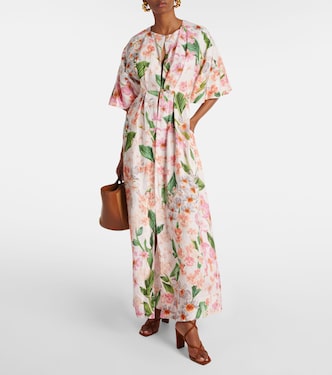 Bedrucktes Maxikleid Gesto aus Leinen | Agua by Agua Bendita