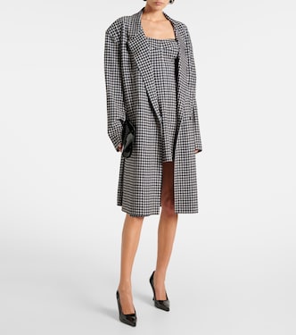 Double-breasted houndstooth coat | Norma Kamali