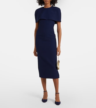 Vestido de cóctel de crepé con capa | Roland Mouret