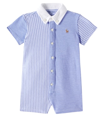 Baby - Tuta corta in piqué di cotone | Polo Ralph Lauren Kids