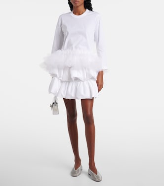 Minifalda de algodón a capas | Noir Kei Ninomiya