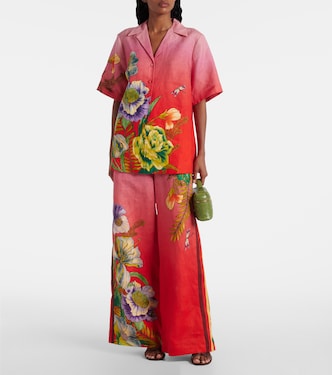 Inez ombré linen wide-leg pants | Alémais