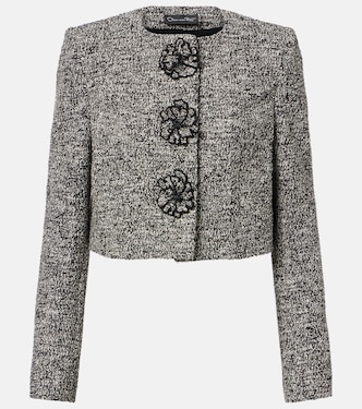 Chaqueta de tweed en mezcla de algodón | Oscar de la Renta