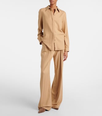 Rhein high-rise wool flared pants | Gabriela Hearst