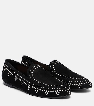 Verzierte Slip-Ons Skye aus Veloursleder | Aquazzura