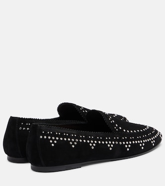 Verzierte Slip-Ons Skye aus Veloursleder | Aquazzura
