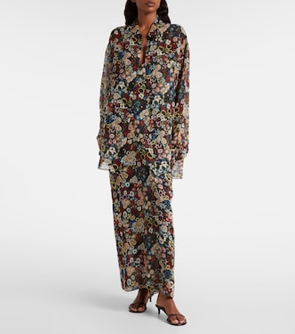 Taja floral silk slip dress | Khaite