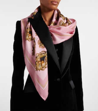 Foulard in seta con stampa | Dolce&Gabbana