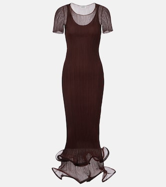 荷叶边中长连衣裙 | Simkhai