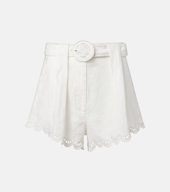 Shorts in lino con cintura  | Farm Rio