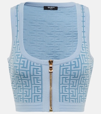Cropped-Top aus einem Wollgemisch | Balmain