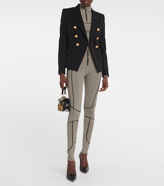 Leggings de punto con monograma | Balmain
