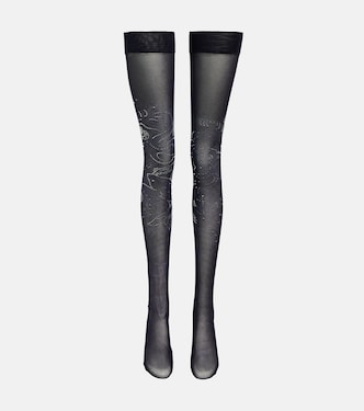 Calze in mesh con cristalli | Jean Paul Gaultier