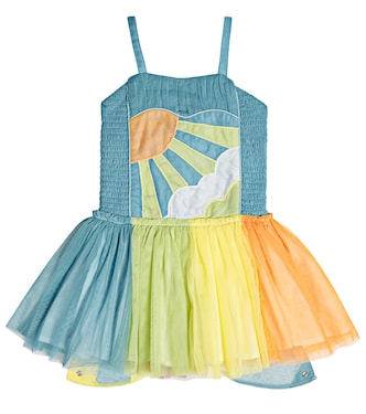 Kleid aus Baumwolle und Tüll | Stella McCartney Kids