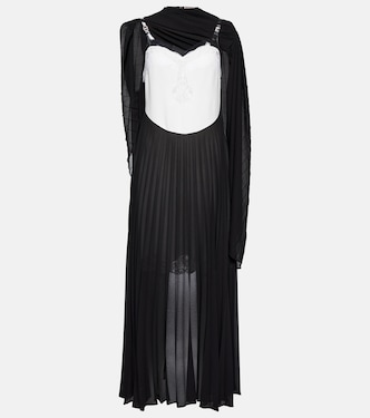 Mrs Robinson lac-trimmed midi dress with cape | Christopher Kane