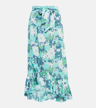 Aude floral midi skirt | Poupette St Barth