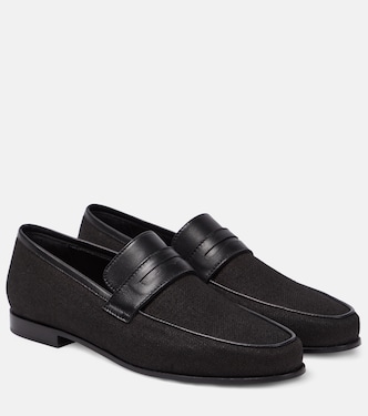 Mocasines de lona con piel | Toteme
