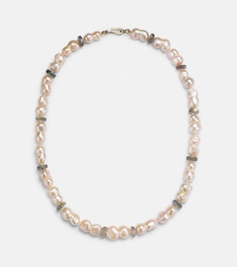 Collier en or 9 ct à perles et labradorites | Ileana Makri