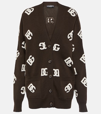 Logo virgin wool cardigan | Dolce&Gabbana
