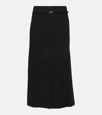 Falda midi de algodón | Ganni