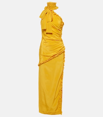 One-Shoulder-Maxikleid aus Seide | Alessandra Rich
