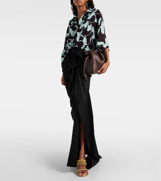 Sandales 95 en cuir métallisé à perles | Dries Van Noten
