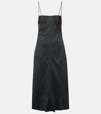 Abito midi in misto cotone con pizzo | Jil Sander