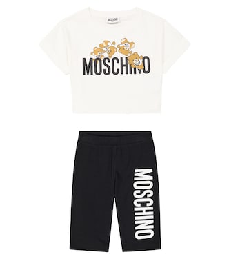 Ensemble t-shirt et short en coton mélangé | Moschino Kids