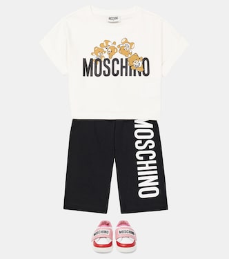 Ensemble t-shirt et short en coton mélangé | Moschino Kids