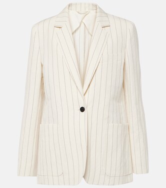 Blazer gessato in lino e cotone | Max Mara