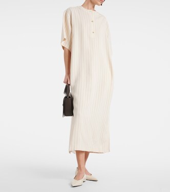 Vestido camisero midi Miles de crepé | Toteme
