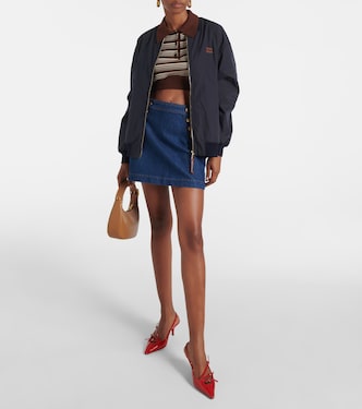 Minifalda Sailor Snap de denim | Frame