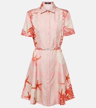 Barocco Sea silk twill shirt dress | Versace