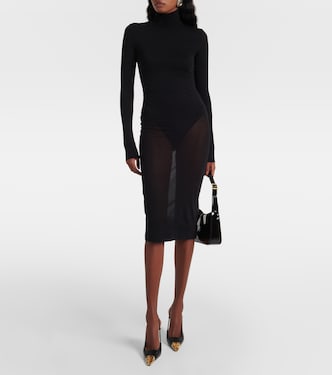 Robe midi à col roulé | Saint Laurent