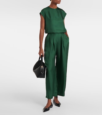 Dasha silk twill top | Asceno