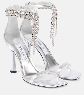 Verity 100 embellished leather sandals | Jimmy Choo