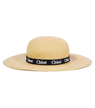 Cappello in rafia con logo | Chloé Kids